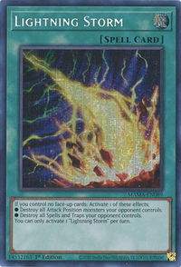 Lightning Storm (Secret Pharaoh's Rare) - Magnificent Mavens (MAMA) #MAMA-EN089 - Secret Pharaoh’s Rare YuGiOh Trading Card