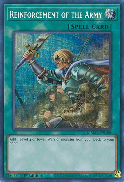 Reinforcement of the Army (Secret Pharaoh's Rare) - Magnificent Mavens YuGiOh trading card