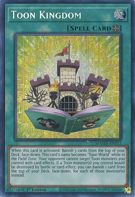 Toon Kingdom (Secret Pharaoh's Rare) trading card from Magnificent Mavens Toon Kingdom (Secret Pharaoh's Rare) - Magnificent Mavens YuGiOh trading card