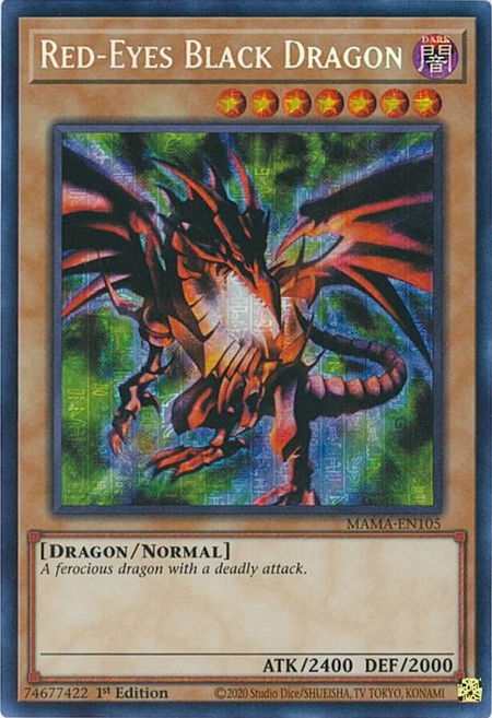 Red-Eyes Black Dragon (Secret Pharaoh's Rare) - Magnificent Mavens YuGiOh trading card