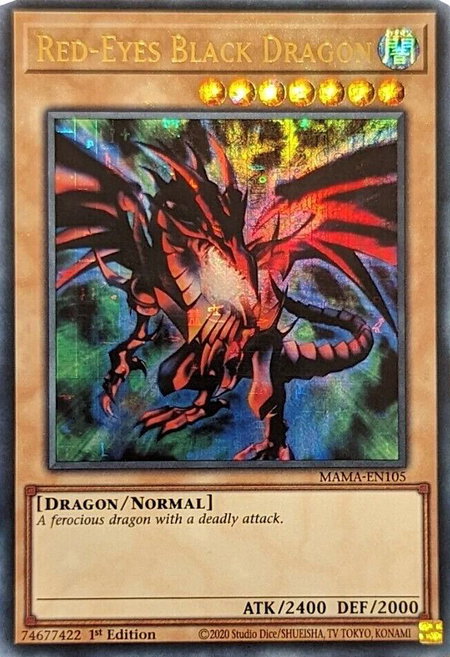 Red-Eyes Black Dragon (Ultra Pharaoh's Rare) - Magnificent Mavens YuGiOh trading card