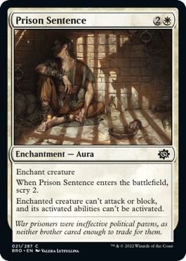 Prison Sentence - The Brothers' War Magic: The Gathering trading card