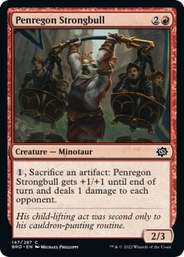 Penregon Strongbull - The Brothers' War Magic: The Gathering trading card