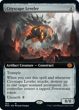 Cityscape Leveler (Extended Art) - The Brothers' War Magic: The Gathering trading card