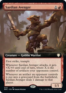 Sardian Avenger (Extended Art) - Commander: The Brothers' War (BRC) #43 - Rare Magic: The Gathering Trading Card