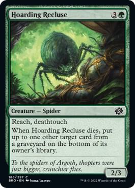 Hoarding Recluse - The Brothers' War Magic: The Gathering trading card