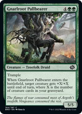 Gnarlroot Pallbearer - The Brothers' War Magic: The Gathering trading card