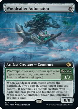 Woodcaller Automaton (Extended Art) - The Brothers' War Magic: The Gathering trading card