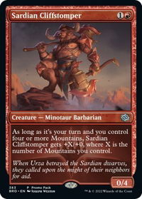 Sardian Cliffstomper - Promo Pack: The Brothers' War (PPBRO) #383 - Uncommon Magic: The Gathering Trading Card