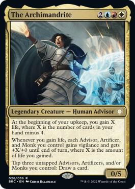 The Archimandrite trading card from Commander: The Brothers' War The Archimandrite - Commander: The Brothers' War Magic: The Gathering trading card