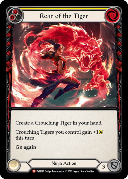 Roar of the Tiger trading card from Dynasty Roar of the Tiger - Dynasty Flesh and Blood trading card