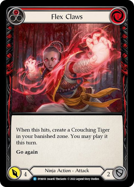 Flex Claws (Red) trading card from Dynasty Flex Claws (Red) - Dynasty Flesh and Blood trading card