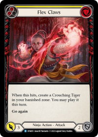 Flex Claws (Yellow) - Dynasty (DYN) #DYN051 - Rare Flesh and Blood Trading Card