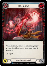 Flex Claws (Blue) - Dynasty (DYN) #DYN052 - Rare Flesh and Blood Trading Card