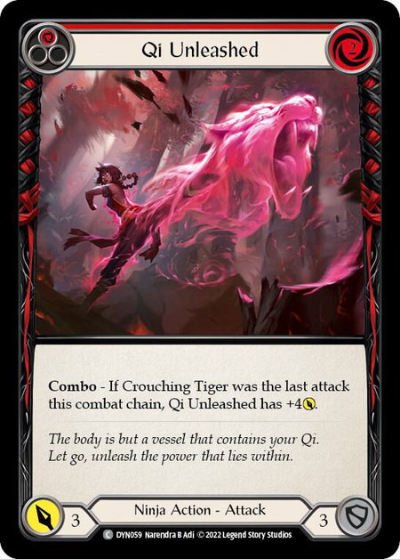 Qi Unleashed (Red) trading card from Dynasty Qi Unleashed (Red) - Dynasty Flesh and Blood trading card