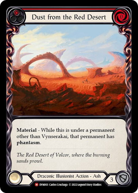 Dust from the Red Desert trading card from Dynasty Dust from the Red Desert - Dynasty Flesh and Blood trading card