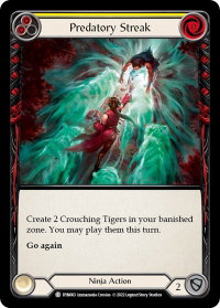 Predatory Streak (Yellow) - Dynasty (DYN) #DYN063 - Common Flesh and Blood Trading Card