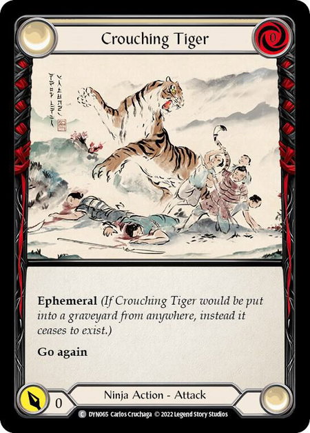 Crouching Tiger trading card from Dynasty Crouching Tiger - Dynasty Flesh and Blood trading card