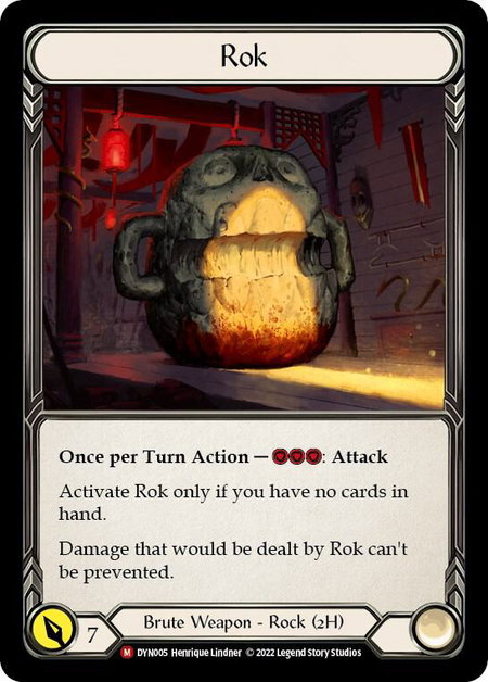Rok trading card from Dynasty Rok - Dynasty Flesh and Blood trading card