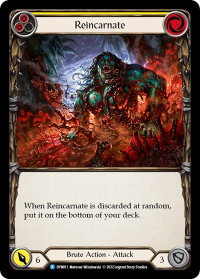 Reincarnate (Yellow) - Dynasty (DYN) #DYN011 - Rare Flesh and Blood Trading Card