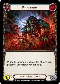 Reincarnate (Blue) - Dynasty (DYN) #DYN012 - Rare Flesh and Blood Trading Card