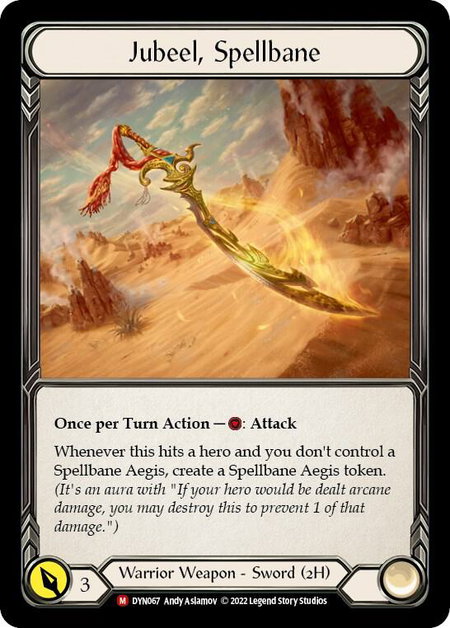 Jubeel, Spellbane trading card from Dynasty Jubeel, Spellbane - Dynasty Flesh and Blood trading card