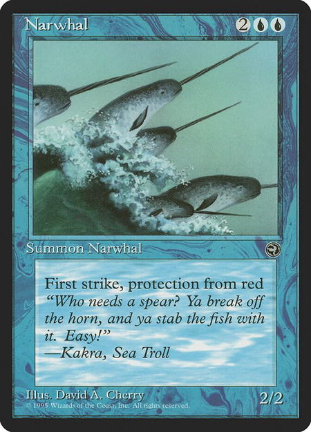 Narwhal - Homelands Magic: The Gathering trading card