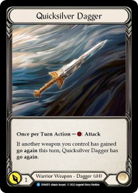 Quicksilver Dagger (DYN070) - Dynasty (DYN) #DYN070 - Rare Flesh and Blood Trading Card