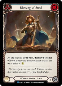 Blessing of Steel (Blue) - Dynasty (DYN) #DYN075 - Rare Flesh and Blood Trading Card