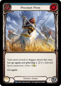 Precision Press (Blue) - Dynasty (DYN) #DYN078 - Rare Flesh and Blood Trading Card