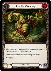 Rumble Grunting (Red) - Dynasty (DYN) #DYN022 - Common Flesh and Blood Trading Card