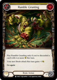 Rumble Grunting (Yellow) - Dynasty (DYN) #DYN023 - Common Flesh and Blood Trading Card