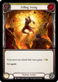 Felling Swing (Yellow) - Dynasty (DYN) #DYN083 - Common Flesh and Blood Trading Card