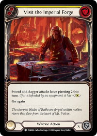 Visit the Imperial Forge (Yellow) - Dynasty (DYN) #DYN086 - Common Flesh and Blood Trading Card