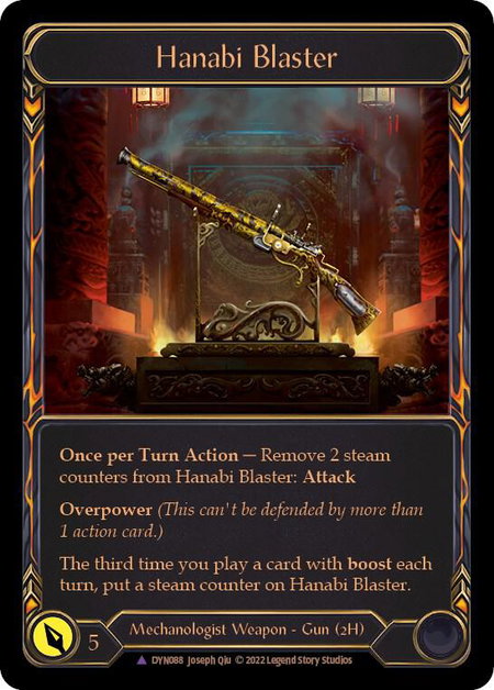 Hanabi Blaster (Marvel) trading card from Dynasty Hanabi Blaster (Marvel) - Dynasty Flesh and Blood trading card