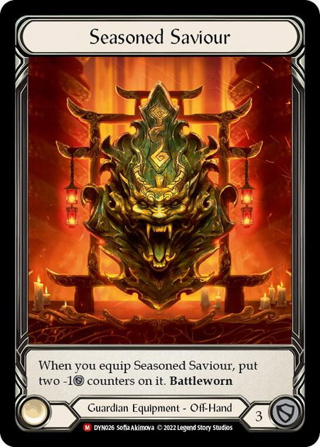 Seasoned Saviour trading card from Dynasty Seasoned Saviour - Dynasty Flesh and Blood trading card