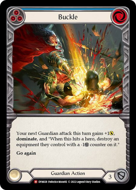 Buckle trading card from Dynasty Buckle - Dynasty Flesh and Blood trading card