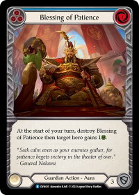 Blessing of Patience (Blue) - Dynasty (DYN) #DYN035 - Rare Flesh and Blood Trading Card