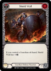 Shield Wall (Red) - Dynasty (DYN) #DYN036 - Common Flesh and Blood Trading Card