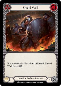 Shield Wall (Blue) - Dynasty (DYN) #DYN038 - Common Flesh and Blood Trading Card