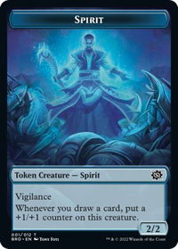 Spirit Token - The Brothers' War (BRO) #1 - Token Magic: The Gathering Trading Card