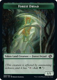 Forest Dryad Token - The Brothers' War (BRO) #3 - Token Magic: The Gathering Trading Card