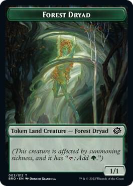 Forest Dryad Token - The Brothers' War Magic: The Gathering trading card