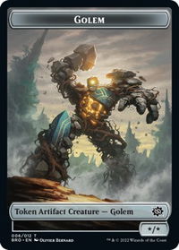 Golem Token - The Brothers' War (BRO) #6 - Token Magic: The Gathering Trading Card