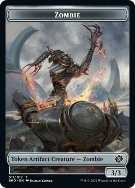 Zombie Token - The Brothers' War Magic: The Gathering trading card