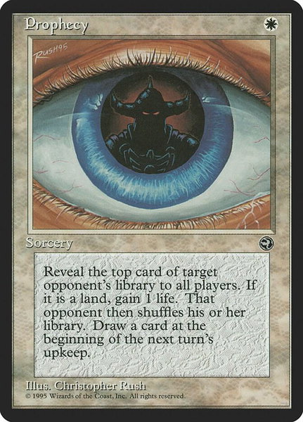Prophecy - Homelands Magic: The Gathering trading card