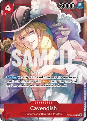 Cavendish (Box Topper) - Romance Dawn One Piece trading card