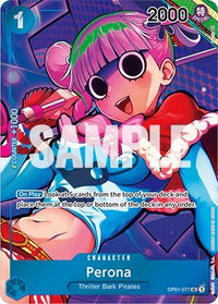 Perona (Box Topper) - Romance Dawn (OP01) #OP01-077 - Uncommon One Piece Trading Card