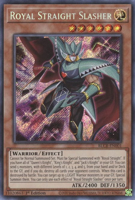 Royal Straight Slasher - Battles of Legend: Crystal Revenge YuGiOh trading card