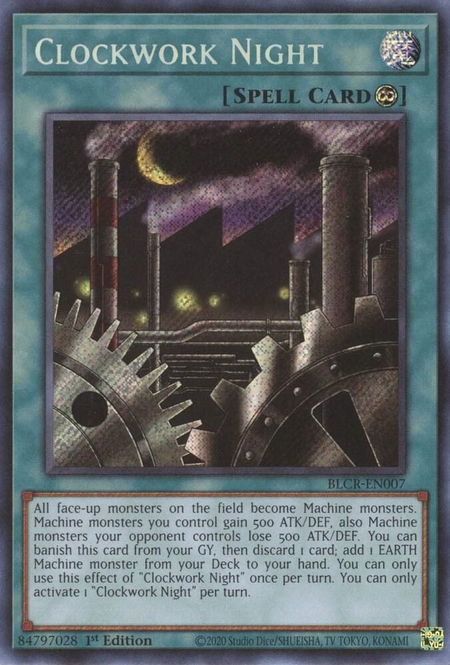 Clockwork Night - Battles of Legend: Crystal Revenge YuGiOh trading card